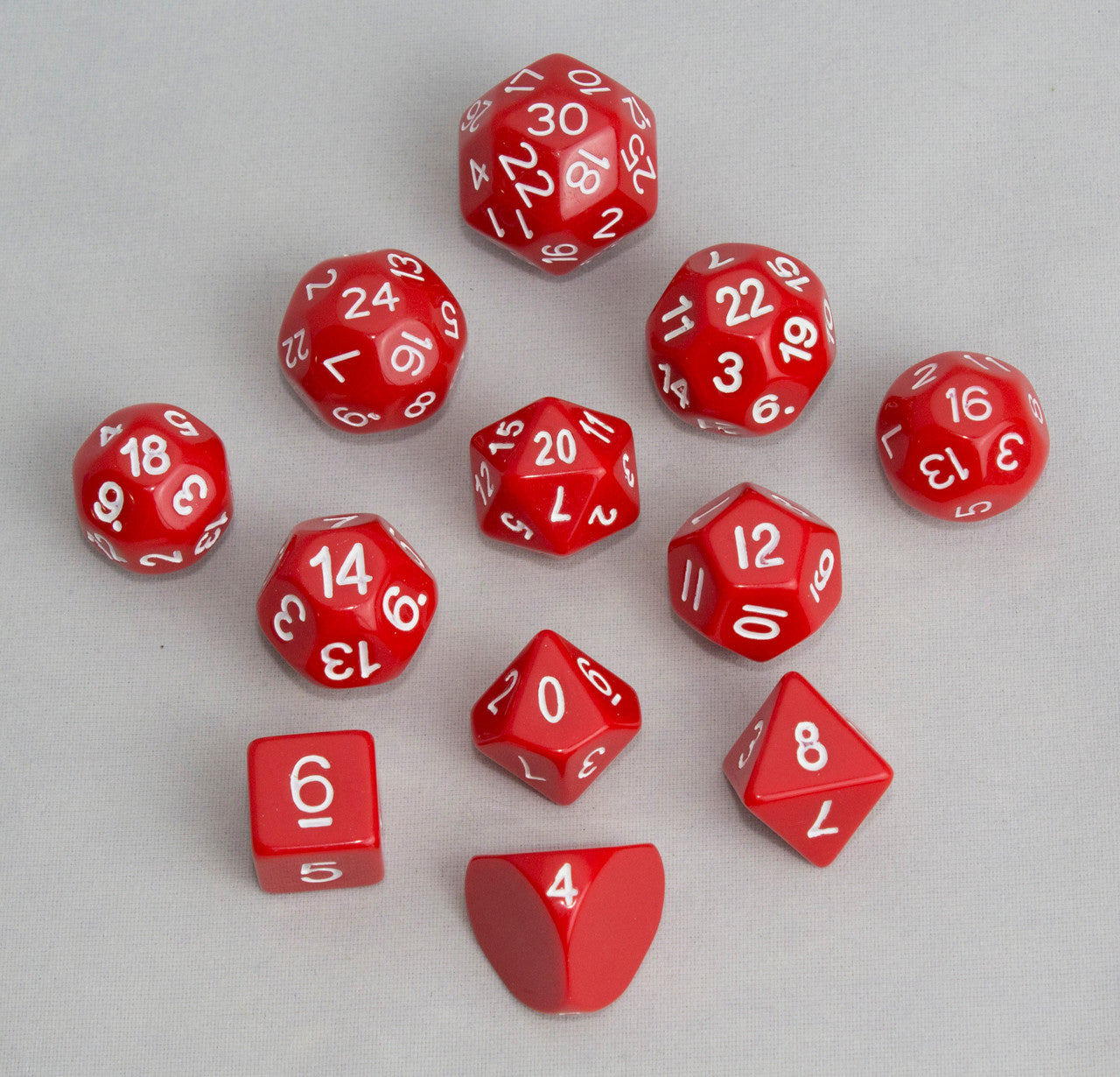 12pc Tiered Dice Set - Red