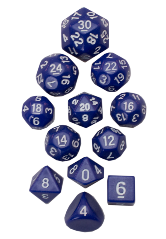 12pc Tiered Dice Set - Blue