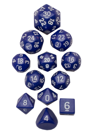 12pc Tiered Dice Set - Blue