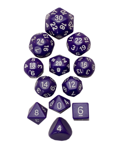 12pc Tiered Dice Set - Purple