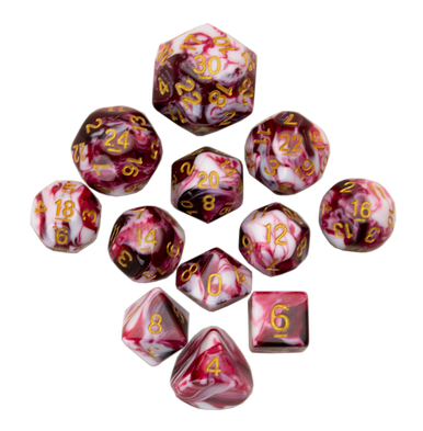 12pc Tiered Dice Set - Black Cherry Sundae