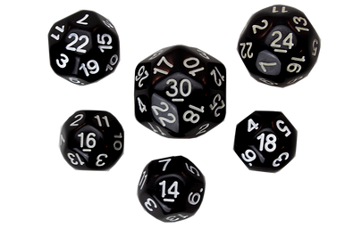 Dice Set - Black, 6 pc Upgrade