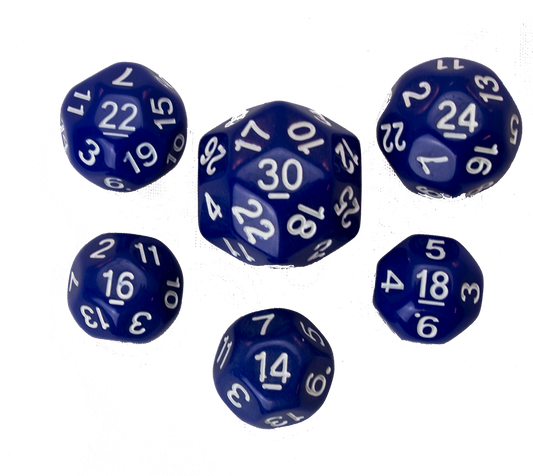 Dice Set - Blue, 6 pc Upgrade