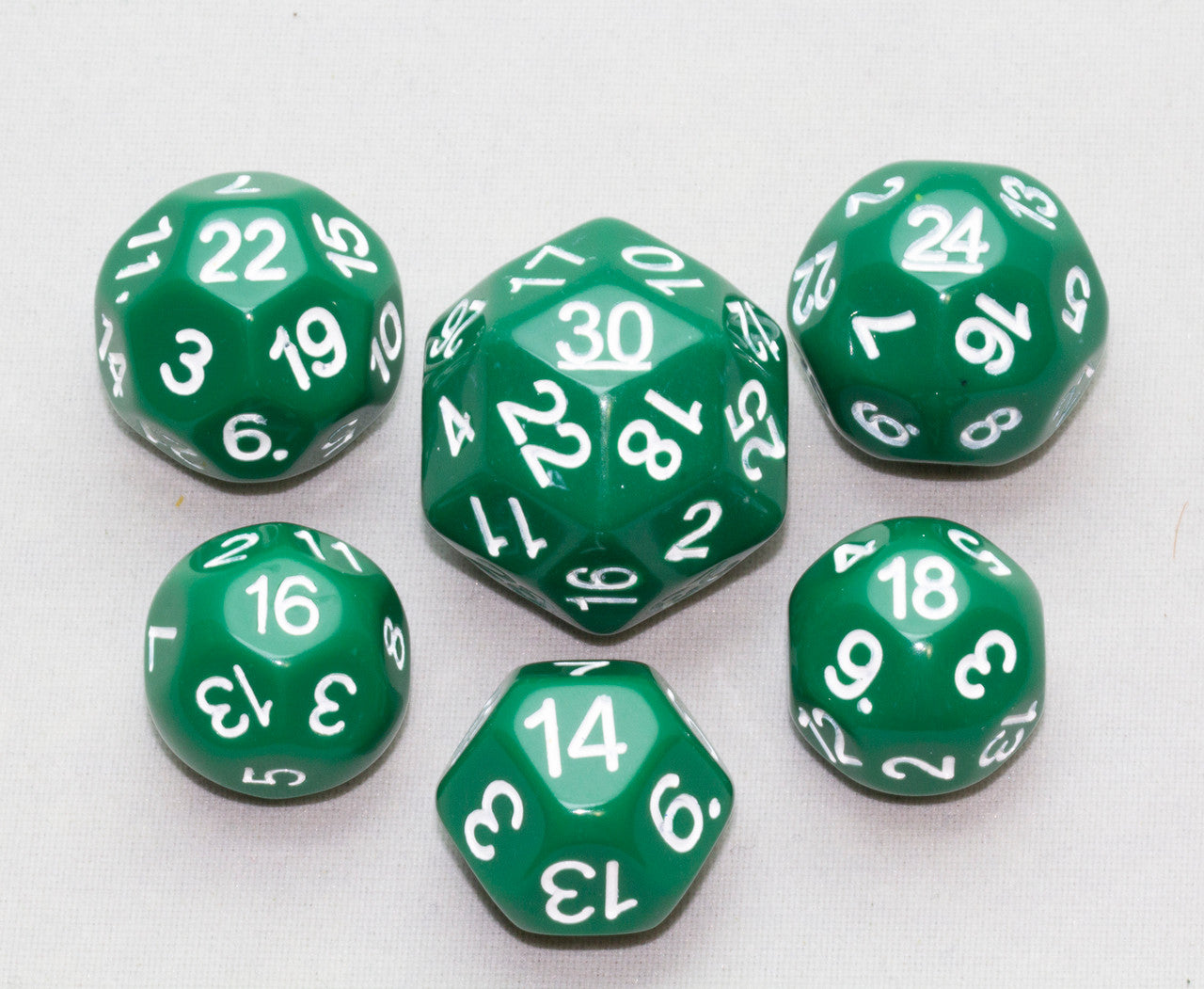 Dice Set - Green, 6 pc Upgrade