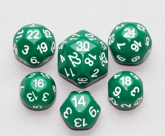 Dice Set - Green, 6 pc Upgrade