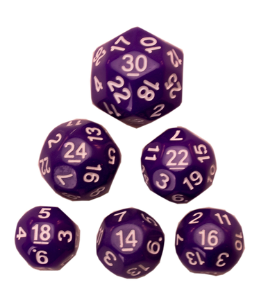 Dice Set - Purple, 6 pc Upgrade