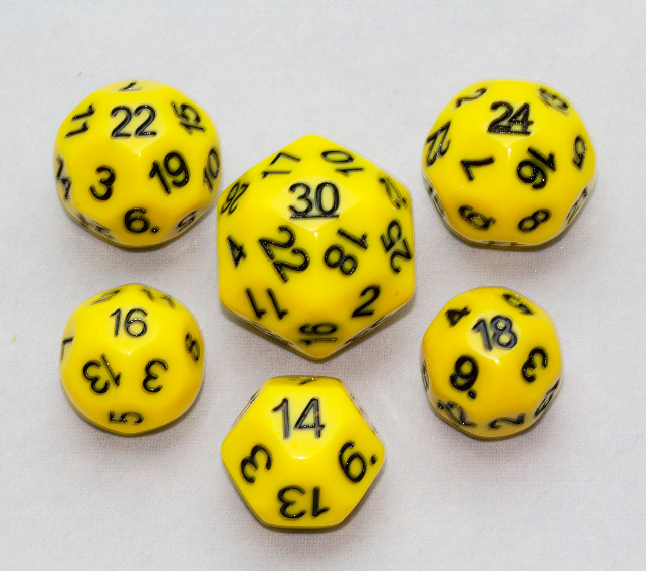 Dice Set - Yellow, 6 pc Upgrade