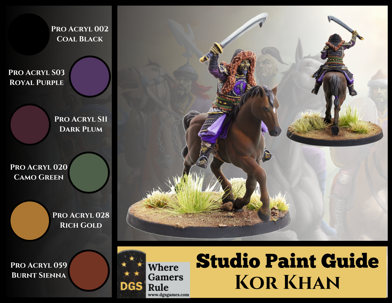 Kor-Khan, Mounted