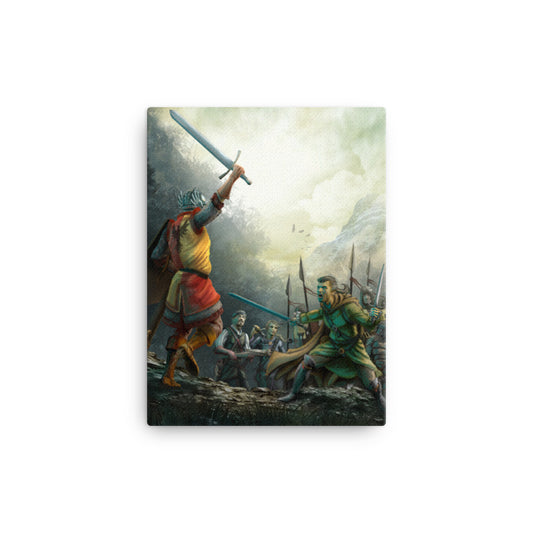 Black Thorn Duel Canvas