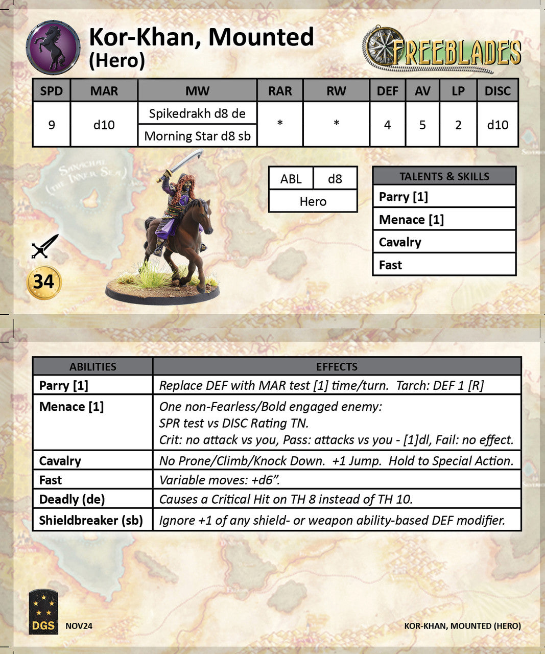 Kor-Khan, Mounted