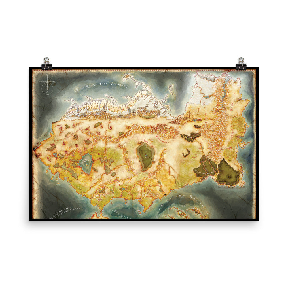 Large Faelon Map Poster (northern half)
